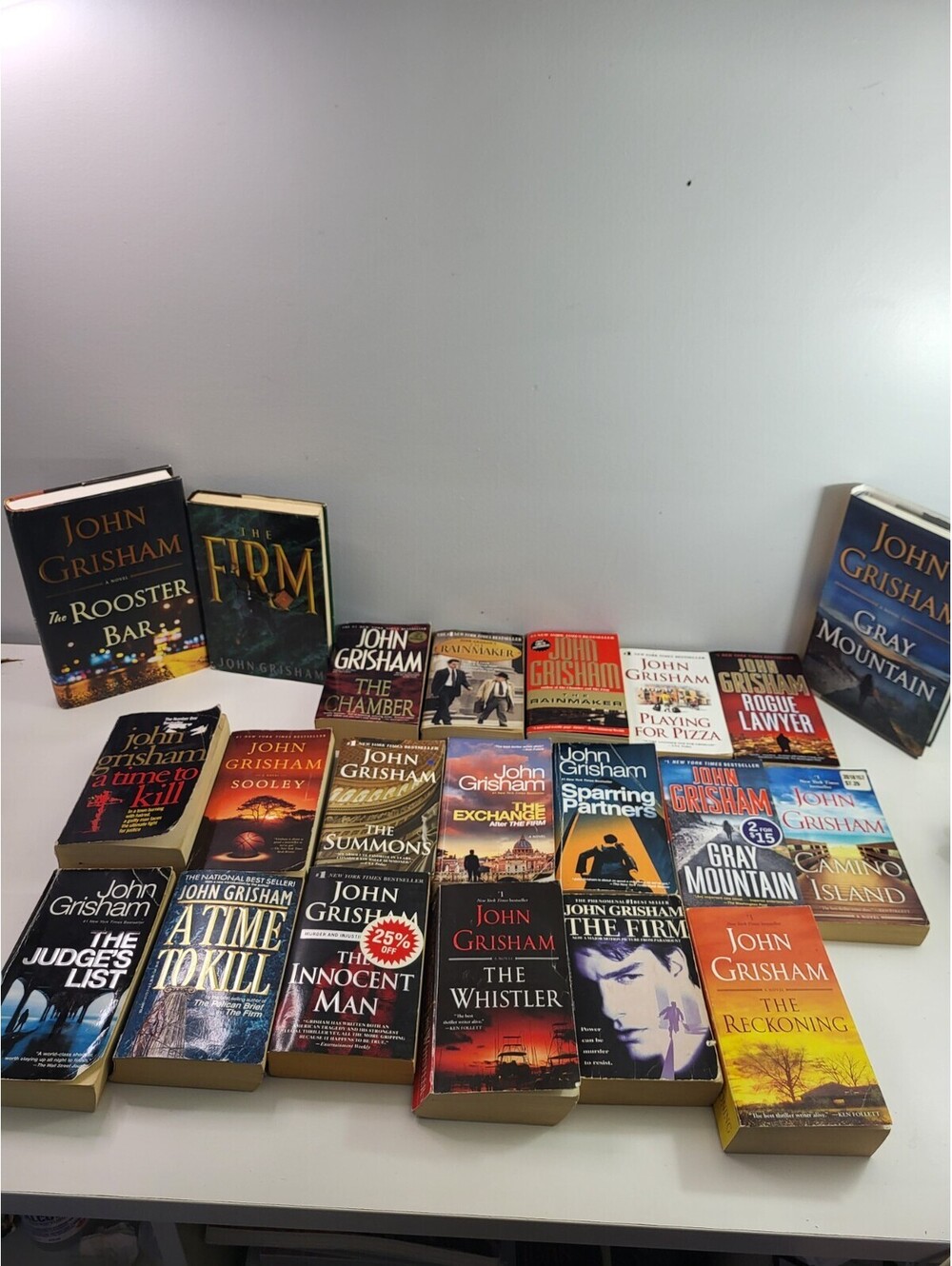 John Grisham Book Lot of 20 The Firm A Time to Kill Paperback Thriller Legal Set